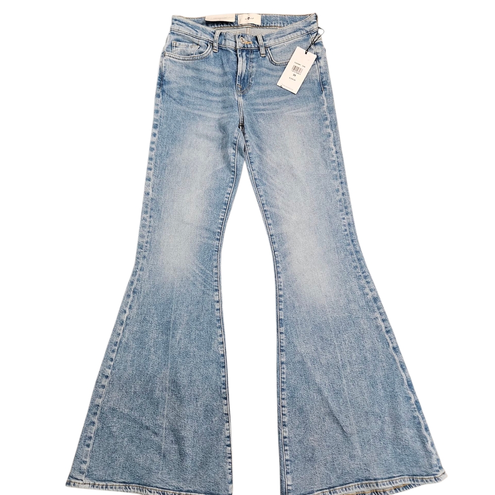 7 For All Mankind Low Rise Flare in Chamberlain Size 25 NWT - Picture 4 of 8